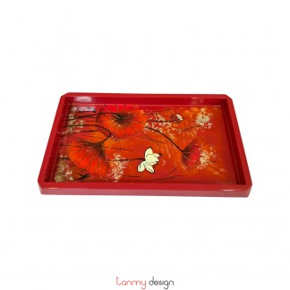 Rectangle lacquer tray 19*30 cm ( different designs )